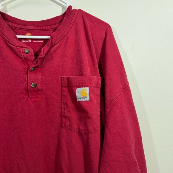 Carhartt Red Cotton Mid Weight Short Sleeve T-Shirt - Picture 2 of 3